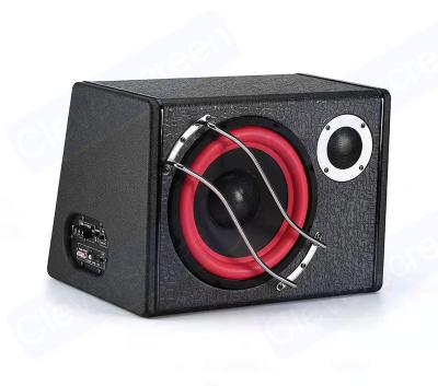 China 10 Inch 600W Trapezoidal Active Bass Under Seats Slim Active Powered Bass Speaker Car Audio Underseat Subwoofer Universal for sale