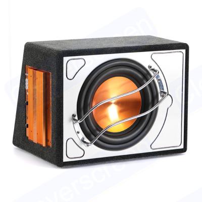 China New Product 10 Inch 1800W Trapezoidal Active Bass Under Seats Subwoofer Speaker Slim Active Powered Car Audio For Car Universal Universal for sale