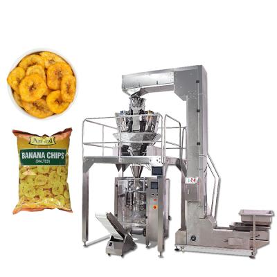 China Automatic Vertical Weighing Filling Back Form Fill Seal Food Granule Snack Seeds Packing Machine for sale