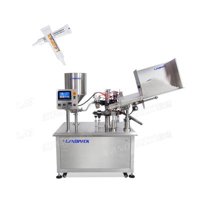 China Semi-automatic burn ointment plastic tube filling and sealing machine for sale