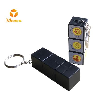 China Mini OEM 1x1x3 logo puzzle toy magic ABS plastic puzzle game plastic reading game with key chain for sale