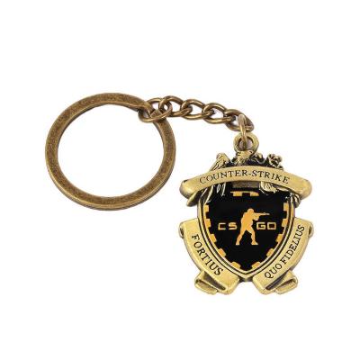 China Memories ; gifts good quality metal world game club key chain cs go gold souvenir metal key chain for sale