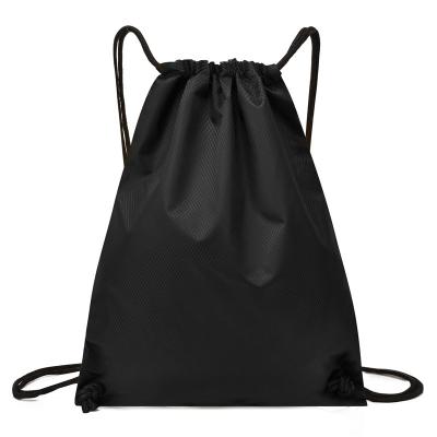 China Custom Natural Black Reusable Nylon Waterproof Drawstring Bags Backpack Drawstring Bag for sale