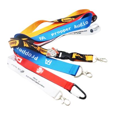 China Eco-friendly Print Custom Lanyard Rainbow Phone ID Card Lanyard Key Chain Strap With Clip for sale