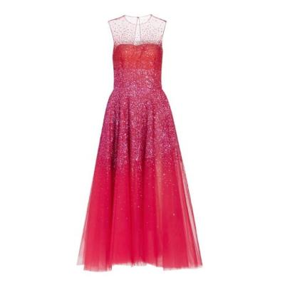 China Breathable Women's Sequined Tulle Cocktail Dress Sleeveless Jump Back Classic Elegant A Line Dress Party Evening Dress for sale