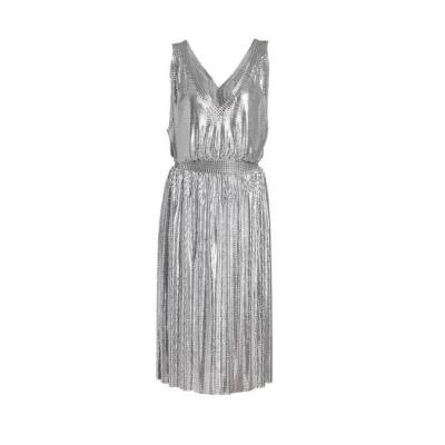 China 2023 Women's Shiny Metallic Party Dress Custom Springs Breathable/Sexy V-Neckline Sleeveless Summer New for sale