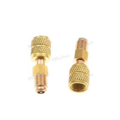 China Home Refrigeration Room Hose Filling Refrigerant AC Retrofit Kit R410a Coupling Adapter 1/4