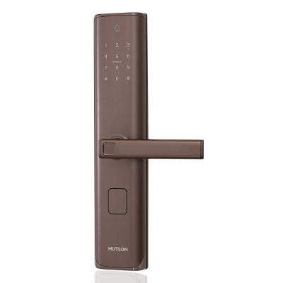 China Digital home lock wifi fingerprint smart lock handle with Anti-peep code smart lock for sale