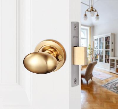 China Luxury Gold Polish Knob Home Lock Hidden Door Lock For Privacy Door Lock for sale