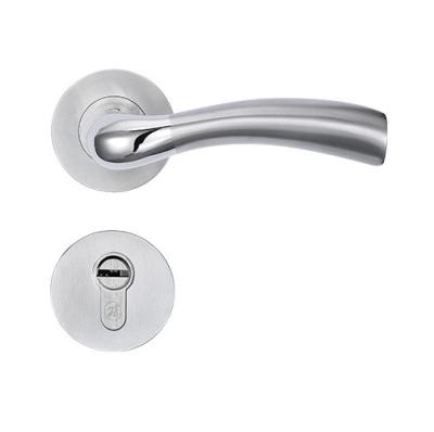 China Home Luxury Satin Nickel Leverset Handle Tubular Leverset Lock For Privacy Door Lock for sale