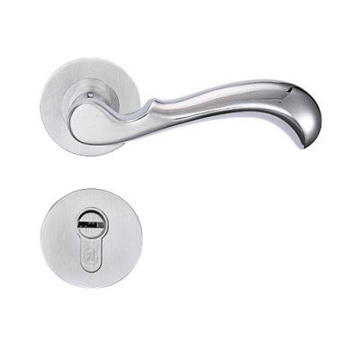 China Home Luxury Satin Nickel Lever Door Leverset Handle Tubular Lock For Privacy Door Lock for sale