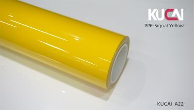 China TPU Signal Yellow PPF Paint Protection Film Hydrophobic Seamless Car Wrap for sale