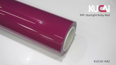 China TPU Automotive PPF Starlight Ruby Red Color Paint Protection Film Anti Chipping for sale