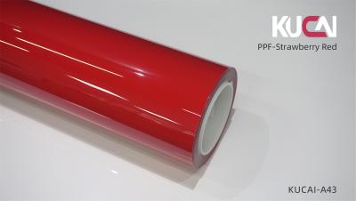 China Strawberry Red Coloured PPF Protection Film Auto Paint Wrap Aging Resistance for sale