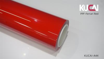 China 7.5Mil Thick TPU Ferrari Red Colored Car PPF Film , Auto Paint Protection Film for sale