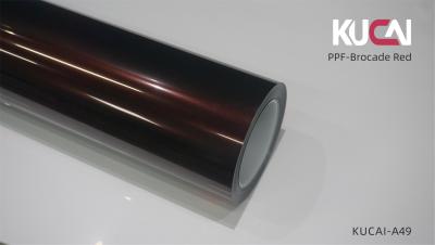 China Hydrophobic Brocade Red Color Ppf Car Wrapping , Self Healing Ppf Film for sale