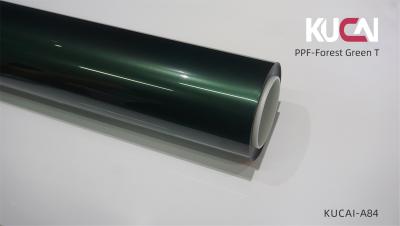 China Forest Green Colored TPU PPF Paint Protection Film Self Adhesive 7.5 Mil Thickness for sale