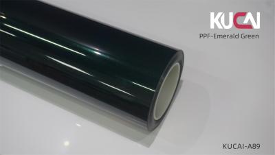 China 7.5Mil Emerald Green Colored Paint Protection Film TPU PPF Weathering Resistance for sale