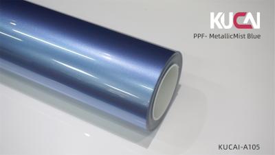 China TPU Metallnebel Blau PPF Autoverpackungsfilm Selbstheilung Fleckenbeständigkeit zu verkaufen