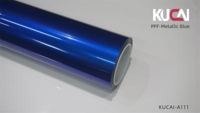 China Lubrizol TPU Metallic Blue Coloured PPF Film Car Paint Protection Film Self Healing for sale