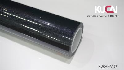 China Pearlescent Black Color Car Paint Protection Film , Gloss Matte Finish Black PPF for sale