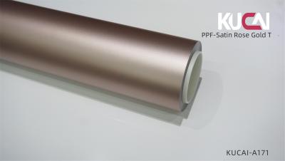 China TPU Matte PPF Film Satin Rose Gold Color 5ftx49ft Seamless Wrap Paint Protection Film for sale