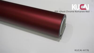 China 7.5 Mil de espesor Matte PPF Film Roll Ghost Chrome Romanee Rojo de color en venta