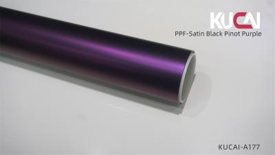 China Matt Finish TPU Paint Protection Film Satin Black Pinot Purple Color Seamless Wrap for sale