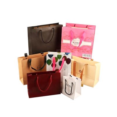 China Materials Factory Wholesale Custom Luxury Brown Recycled White Black Kraft Paper Gift Bags Buying Manufacturers With Your Own Logo Print for sale