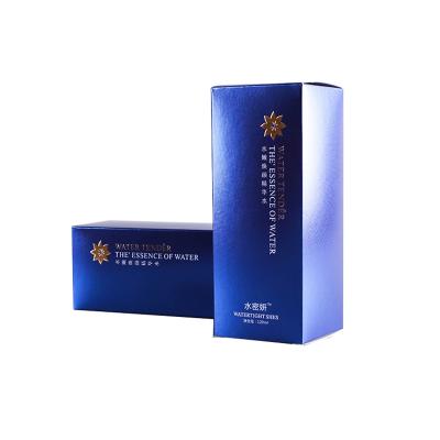 China Recycled Materials Custom Color Printed Paper Coated Cosmetic Water Box Packaging Skin Care Essence for sale