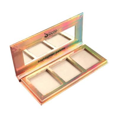 China Biodegradable Shape Made Hologram Paper OEM Nude Quadruple Palett Empty Eyeshadow Box Customized Packaging Makeup With Logo for sale