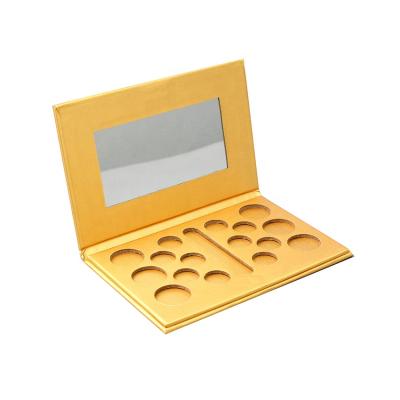 China Recycled Materials Wholesale Cheap Eyeshadow Box Cosmetic Makeup Palette Cardboard Packaging Box With Mirror for sale