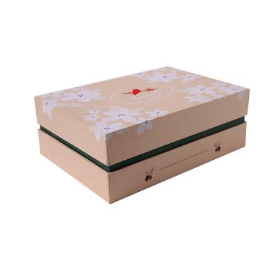 China Custom Recycled Materials Logo Printing Lid And Base Packing Box For Christmas Gift Clothing Scarf Packing for sale