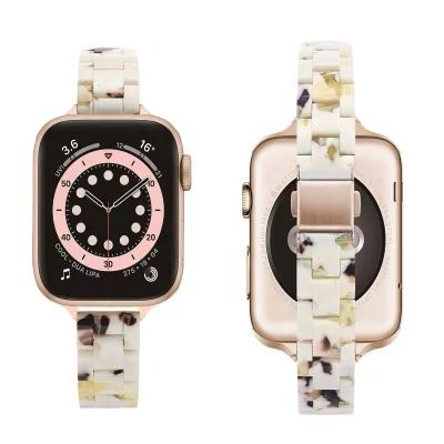 China Daily Life Apple Watch Strap With Small Lovely Belt Fits Apple Watch Band 6 Resin Smart Watchbands for sale