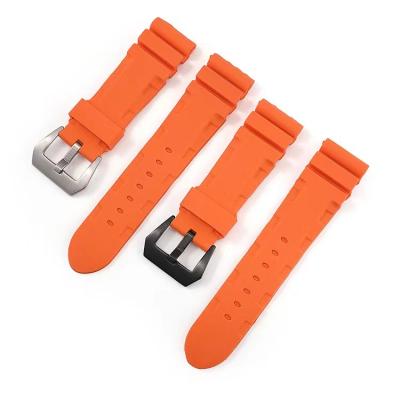 China Panera Mens Watch Silicone Suitable Water Resistant To Strap High Quality 24mm Soft 22mm Silicone Strap for sale