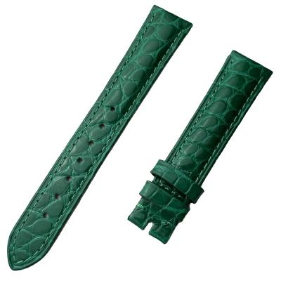 China Manufacturer Direct Selling New Durable Exquisite Green Crocodile Genuine Rufous Style Leather Wrist Bands for sale