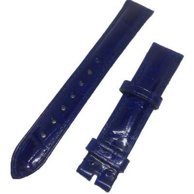 China Good Quality Durable 12Mm To 24Mm Black Red Green Genuine Leather Watch Band Strap for sale