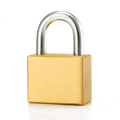 China Hot-selling High-grade Fine Workmanship Multi-size High Security Security Padlock Top Sheet Key Brass Padlock for sale