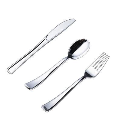 China Personal Care Products Biodegradable Eco Friendly Vintage PS Plastic Spoon Knife Fork Psstic Cutlery Set Disposable Plastic PS Psstic Cutlery For Food for sale