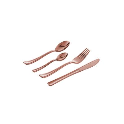 China Personal Care Products Wholesale Mini PS Knife Fork Spoon Box Natural PS Plastic Cutlery Disposable Kraft PS Plastic Cutlery for sale