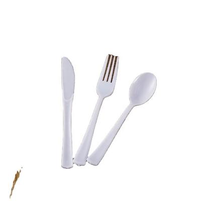 China Disposable birchplastic Plastic Party Restaurant Picnic Cutlery Spoon Fork Knife Set for sale