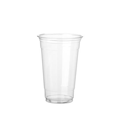 China Recyclable Clear Disposable PP PET PLA Biodegradable Plastic Juice Cups With Lid for sale