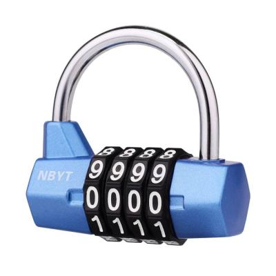 China High Security 4 Digit Large Character Gym Locker Cabinet Locker Combination Padlock Combination Lock Horizontal Wholesale for sale