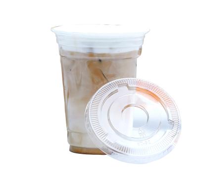 China Non-Refillable Eco Friendly Custom Clearly Printed 12, 16, 20, 24 32oz PP PET Transparent Disposable Plastic Cup With 98mm Lid Cover for sale