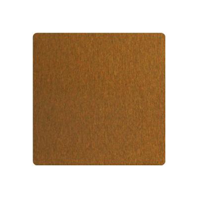 China 0.5~3.0mm Thickness Brown Satin Stainless Steel Sheet For Wall Or Decoration 1219*2438mm for sale