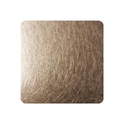 China For decoration of buildings and elevators AISI 304 316 201 430 stainless steel sheets vibration PVD AFP bronze finish for buildings decoration and elevator beautify for sale