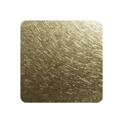 China For Buildings and Elevator Decoration AISI 304 316 201 430 Stainless Steel Sheets Vibration Champagne PVD AFP Finish for Buildings Decoration and Elevator Beautify for sale