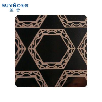 China For High Quality 304 Stainless Steel Buildings And Elevators Sheet Decorative Etching SUS Decoration for sale