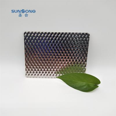 China Customized high quality 0.3~2.5mm embossed stainless steel metal sheet for wall or lift for sale