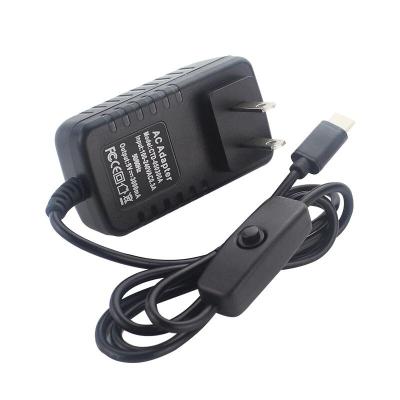 China Raspberry Pi 4 Type-C Power Supply 5V 3A Power Adapter With On/Off Switch US Plug Charger For Raspberry Pi 4 B Model 5V 3A for sale